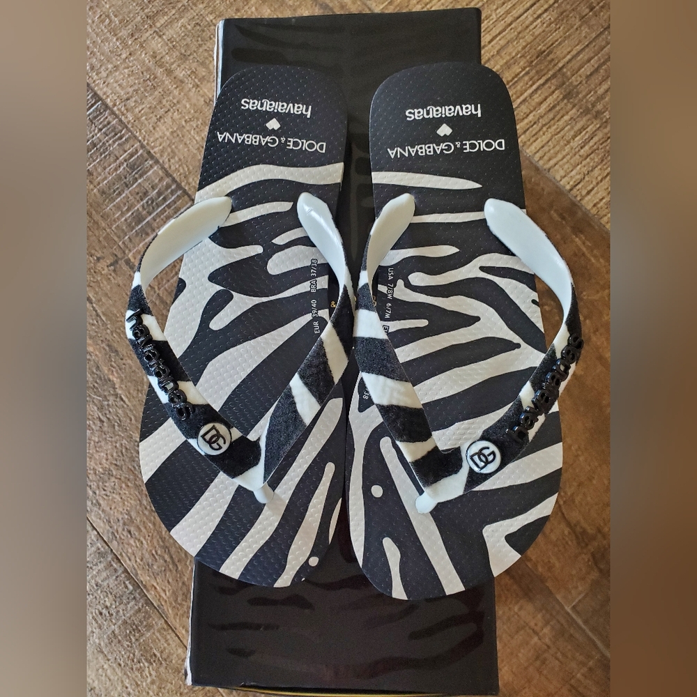 Havaianas x Dolce Gabbana Flip Flops Sz 7/8